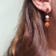 Boucles d'oreilles cornaline Bella