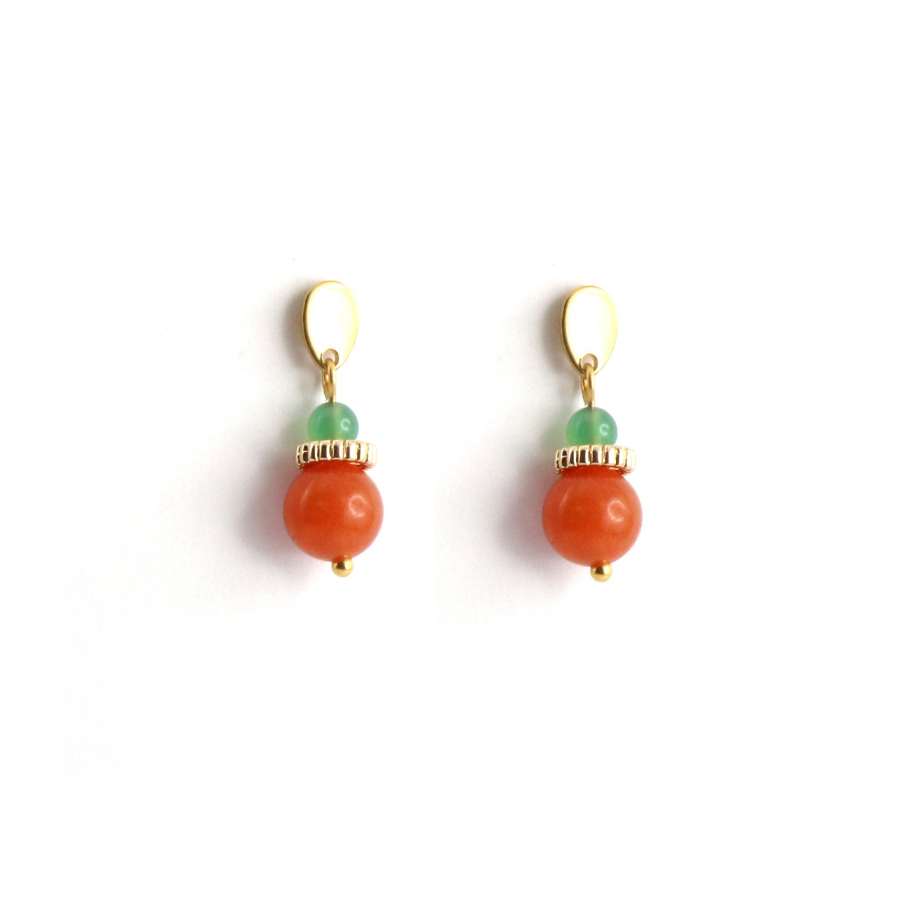 Clou pendants agate orange