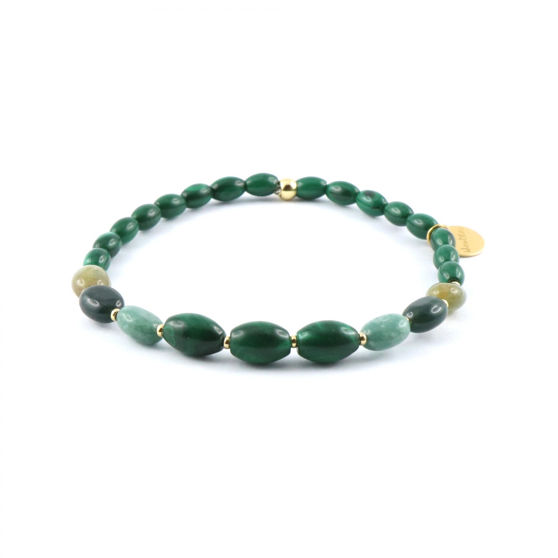 Bracelet vert malachite agate
