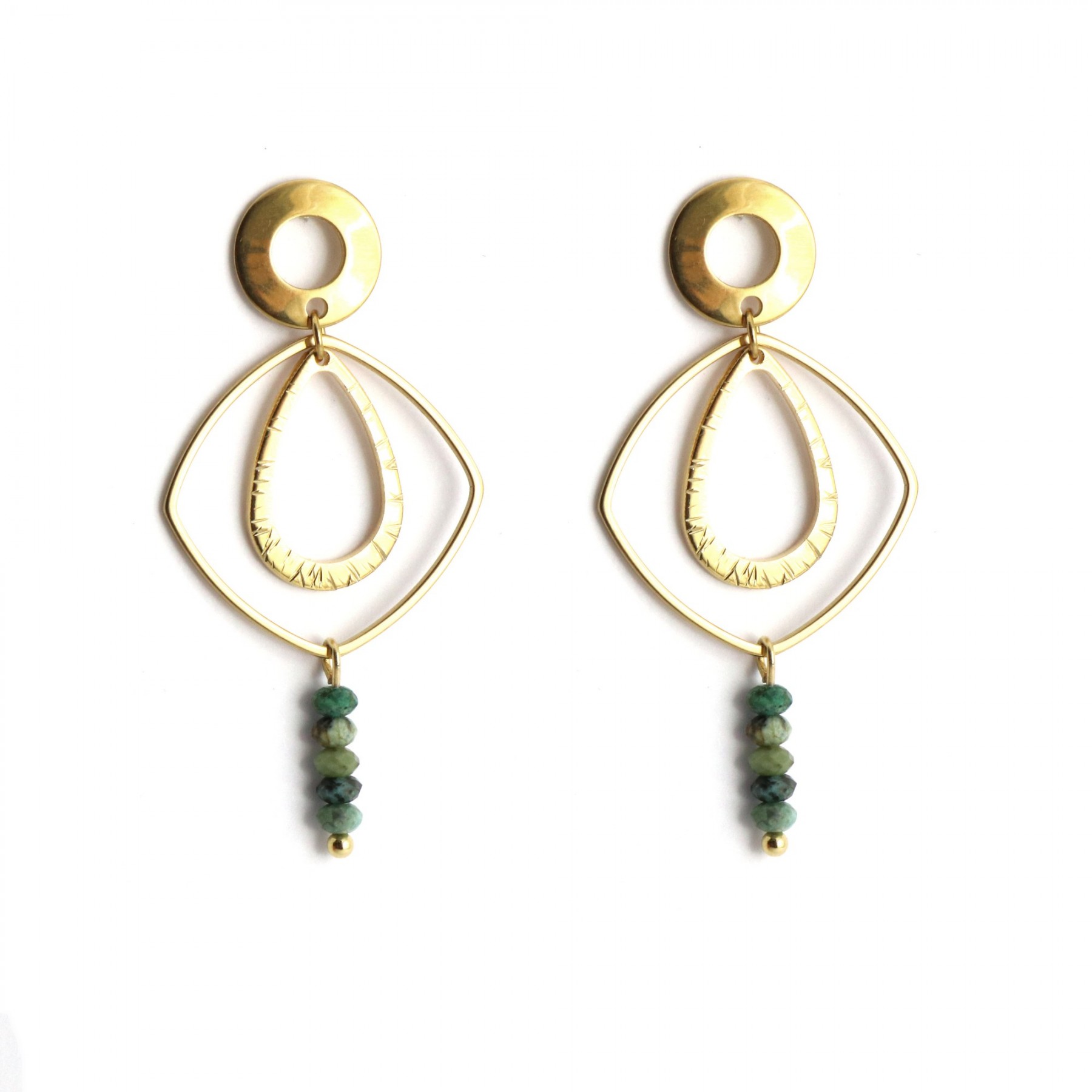 Boucles africaines turquoises