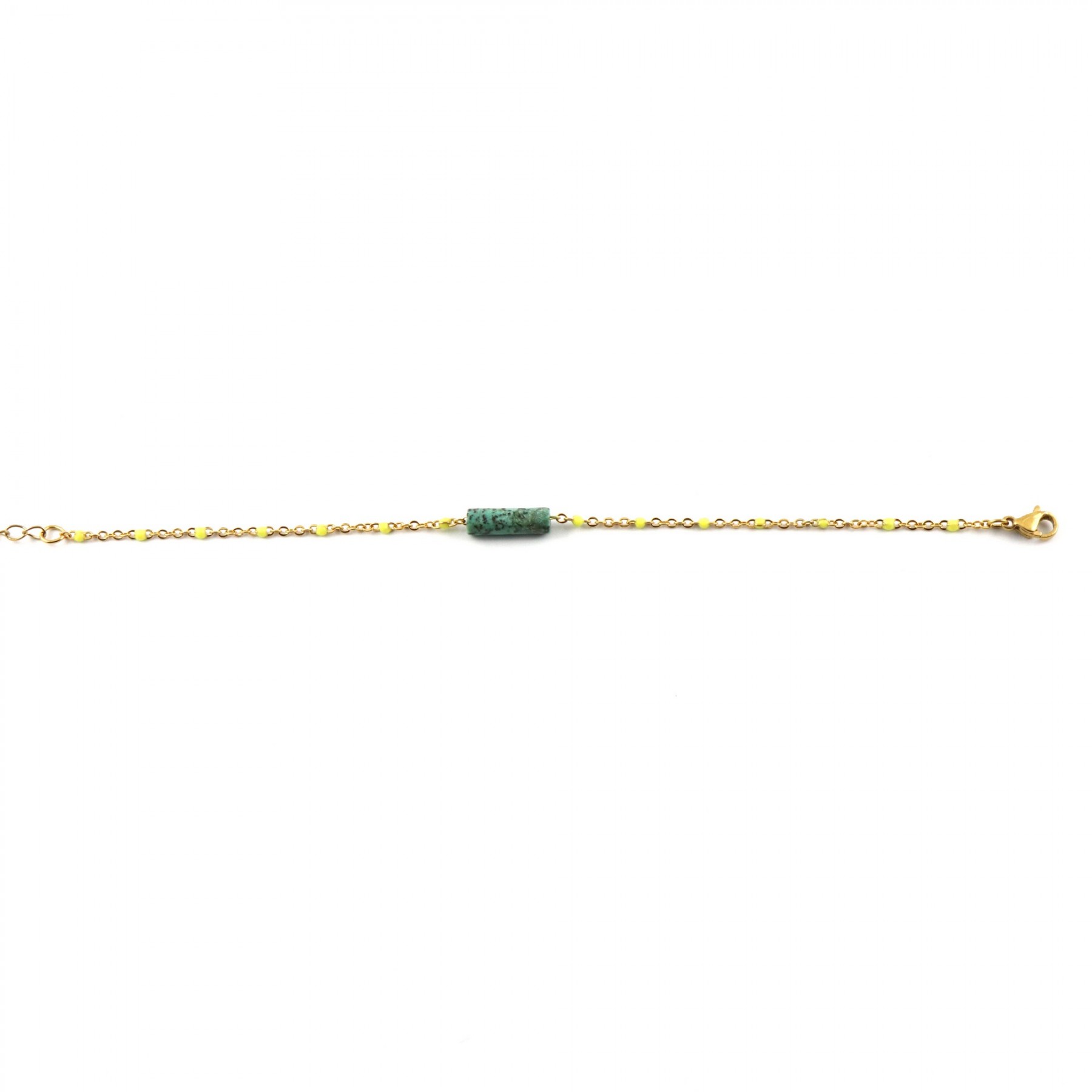Bracelet cylindre turquoise africaine