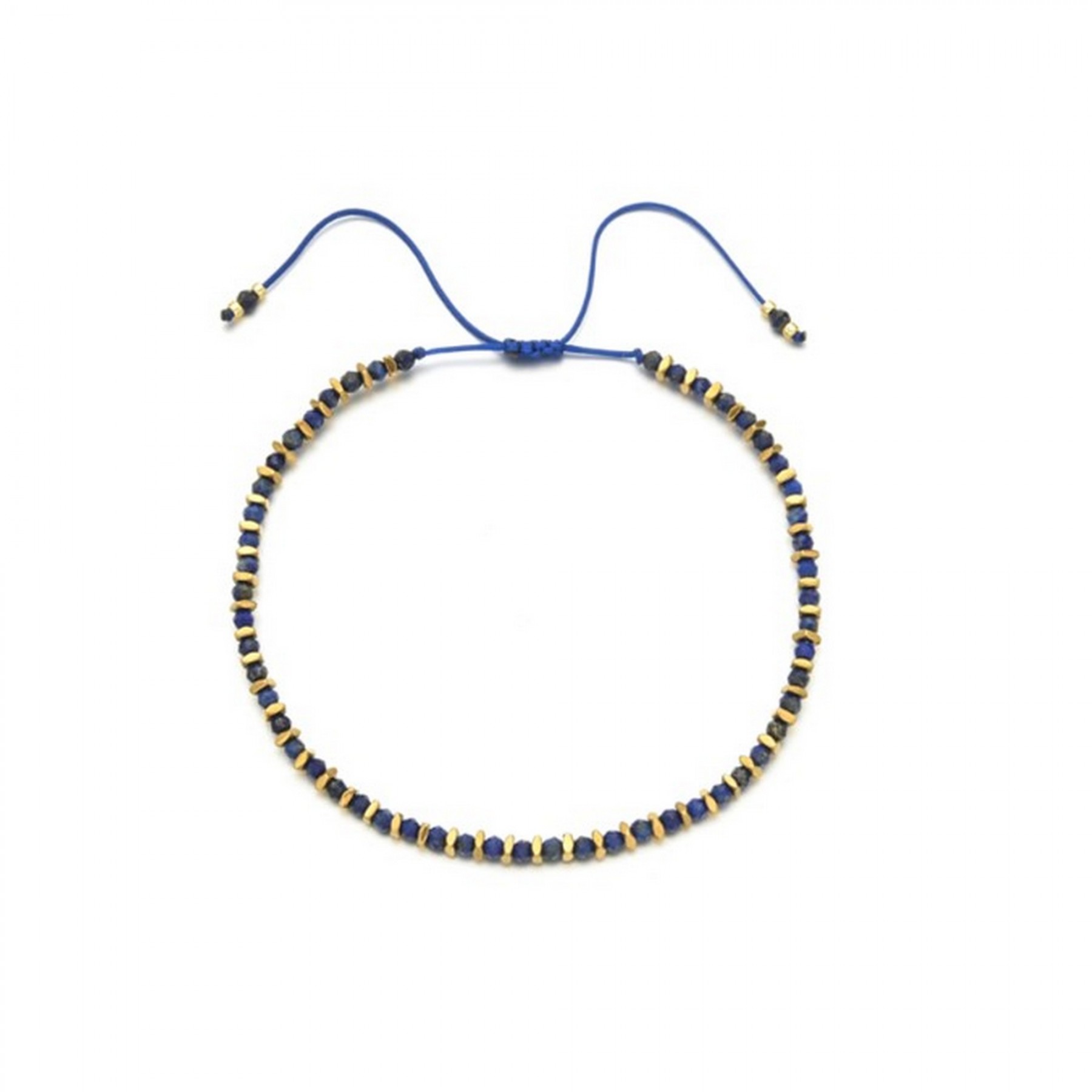 Bracelet lien coulissant lapis lazuli