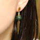 Boucles triangle turquoise africaine + citrine