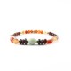 Bracelet grenat et pierres multicolores